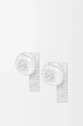 Pebble-oorbellen met studs van sterlingzilver en kristallen Pebble-oorbellen met studs van sterlingzilver en kristallen