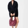 Pebble-peacoat van wol