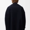 Pebble-peacoat van wol