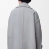 Pebble-peacoat van wol