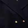 Pebble-peacoat van wol