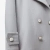 Pebble-peacoat van wol