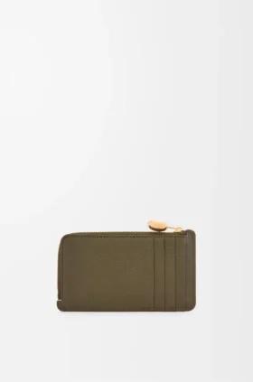 Pebble-portemonnee voor munten van kalfsleer met Pebble-nerf