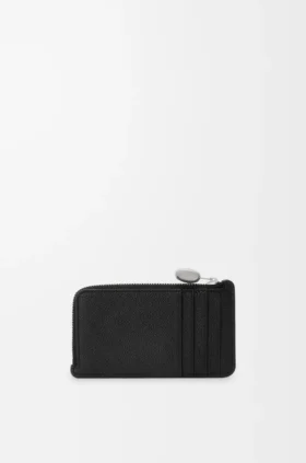 Pebble-portemonnee voor munten van kalfsleer met Pebble-nerf