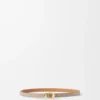 Pebble-riem van glad kalfsleer Pebble-riem van glad kalfsleer