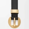 Pebble-riem van glad kalfsleer