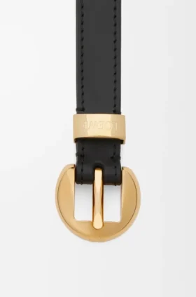 Pebble-riem van glad kalfsleer