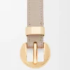 Pebble-riem van glad kalfsleer Pebble-riem van glad kalfsleer