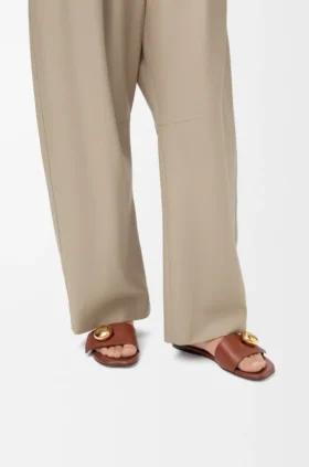 Pebble-slipper van zacht kalfsleer
