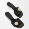 Pebble-slipper van zacht kalfsleer Pebble-slipper van zacht kalfsleer