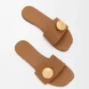 Pebble-slipper van zacht kalfsleer Pebble-slipper van zacht kalfsleer