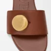 Pebble-slipper van zacht kalfsleer Pebble-slipper van zacht kalfsleer