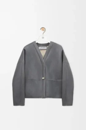 Pebble-vest van schapenvacht