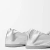 Pebble zachte ballerina van gelamineerd nappa-lamsleer Pebble zachte ballerina van gelamineerd nappa-lamsleer