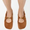 Pebble zachte ballerina van suède geitenleer Pebble zachte ballerina van suède geitenleer