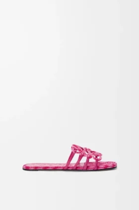 Petal Anagram-slipper van geborduurd canvas
