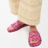 Petal Anagram-slipper van geborduurd canvas Petal Anagram-slipper van geborduurd canvas