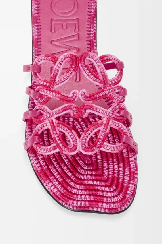 Petal Anagram-slipper van geborduurd canvas Petal Anagram-slipper van geborduurd canvas