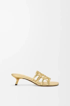 Petal Anagram-slipper van gelamineerd lamsleer