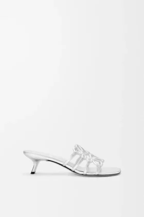 Petal Anagram-slipper van gelamineerd lamsleer