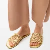 Petal Anagram-slipper van gelamineerd lamsleer Petal Anagram-slipper van gelamineerd lamsleer