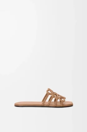 Petal Anagram-slipper van kalfsleer
