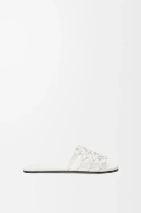 Petal Anagram-slipper van kalfsleer