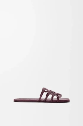 Petal Anagram-slipper van kalfsleer