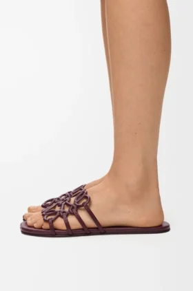 Petal Anagram-slipper van kalfsleer