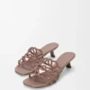 Petal Anagram-slipper van suède versierd met strass-steentjes Petal Anagram-slipper van suède versierd met strass-steentjes