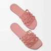 Petal Anagram-slipper van suède versierd met strass-steentjes Petal Anagram-slipper van suède versierd met strass-steentjes