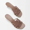 Petal Anagram-slipper van suède versierd met strass-steentjes Petal Anagram-slipper van suède versierd met strass-steentjes