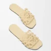 Petal Anagram-slipper van suède versierd met strass-steentjes Petal Anagram-slipper van suède versierd met strass-steentjes