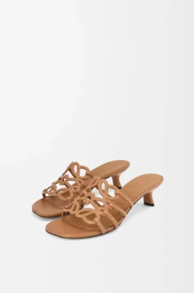 Petal Anagram-slipper van zacht kalfsleer
