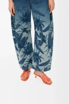 Petal Anagram-slipper van zacht kalfsleer