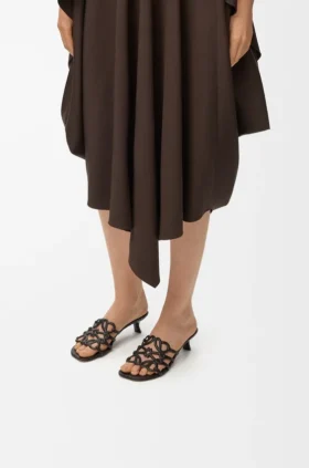 Petal Anagram-slipper van zacht kalfsleer