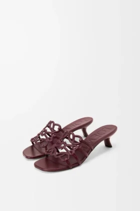 Petal Anagram-slipper van zacht kalfsleer