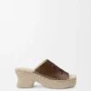 Petal-espadrille-platform-slipper van plantaardig gelooid kalfsleer Petal-espadrille-platform-slipper van plantaardig gelooid kalfsleer