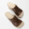 Petal-espadrille-platform-slipper van plantaardig gelooid kalfsleer Petal-espadrille-platform-slipper van plantaardig gelooid kalfsleer