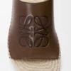 Petal-espadrille-platform-slipper van plantaardig gelooid kalfsleer Petal-espadrille-platform-slipper van plantaardig gelooid kalfsleer
