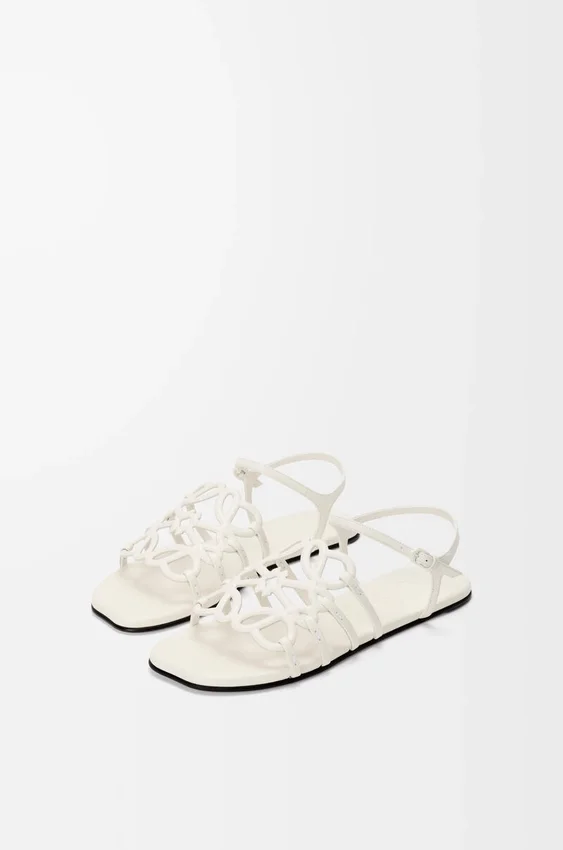 Petal-Sandale mit Anagramm in Kalfsleer Petal-Sandale mit Anagramm in Kalfsleer