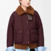 Pufferjas van een mix van shearling en katoen Pufferjas van een mix van shearling en katoen