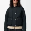 Pufferjas van een mix van shearling en katoen Pufferjas van een mix van shearling en katoen