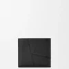 Puzzle-portemonnee met twee vouwen van soepel generfd kalfsleer Puzzle-portemonnee met twee vouwen van soepel generfd kalfsleer