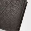 Puzzle-portemonnee met twee vouwen van soepel generfd kalfsleer Puzzle-portemonnee met twee vouwen van soepel generfd kalfsleer