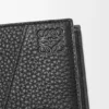 Puzzle-portemonnee met twee vouwen van soepel generfd kalfsleer Puzzle-portemonnee met twee vouwen van soepel generfd kalfsleer