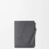 Puzzle slanke, compacte portemonnee van soepel generfd kalfsleer
