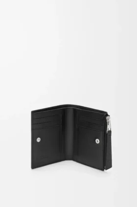Puzzle slanke, compacte portemonnee van soepel generfd kalfsleer