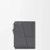 Puzzle slanke, compacte portemonnee van soepel generfd kalfsleer