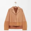 Pyjama-blouse van nappa-lamsleer Pyjama-blouse van nappa-lamsleer